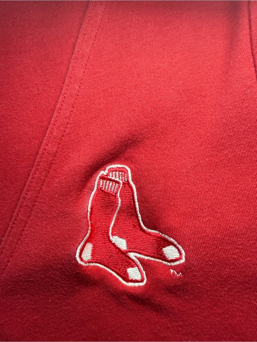 Antigua Sport Boston Red Sox Red V-Neck T-Shirt Women's Medium MLB Embroidered - Picture 5 of 7